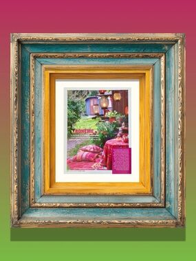La Vie de Boheme Pink & Green Home Art Print